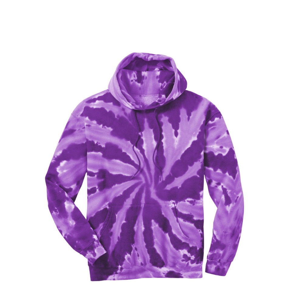 Unisex Youth Small Purple Tye Dye Hoodie